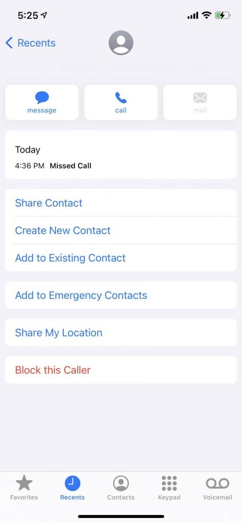 Block this Caller from the Call History of the iPhone Phone App