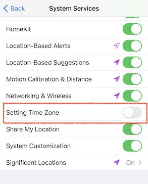 Disable Setting Time Zone iPhone