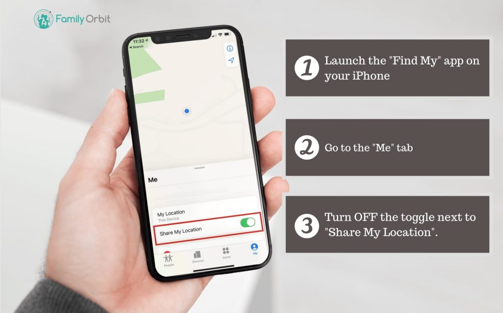 Turn OFF Location Sharing on Find My iPhone App