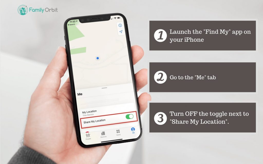 How to Turn OFF location sharing in the Find My App