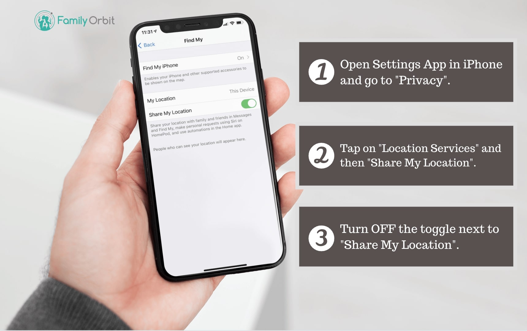 How to stop sharing location on iphone without them knowing visual guide family orbit blog