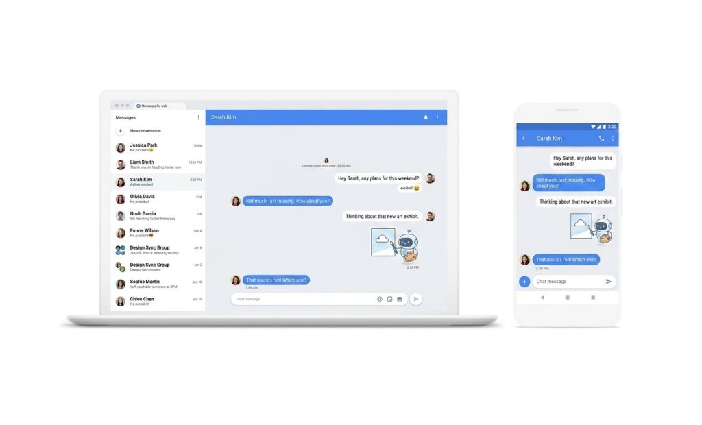 Viewing Android text messages online with Google Messages for web